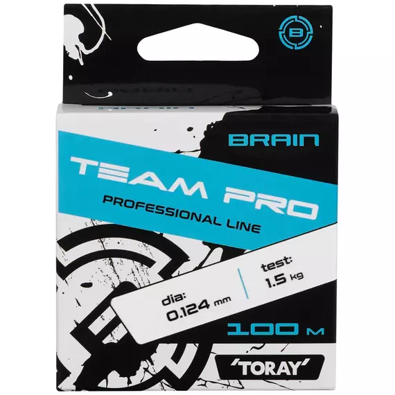 Жилка Brain Team Pro (Toray Japan) 100m 0.124mm 1.5kg (прозора), Діаметр: 0.124mm, Розмотування: 100m, фото , изображение 2